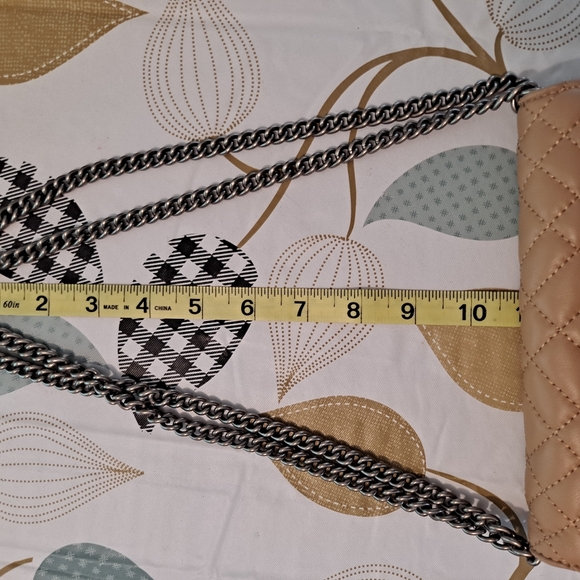 Kurt Geiger Brixton Tan Quilted Leather Wallet on Chain Crossbody Shoulder Bag - Picture 7 of 15